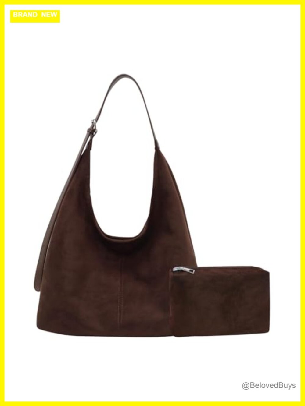 Suede Hobo Tote Bag Adjustable Shoulder Strap Large Capacity